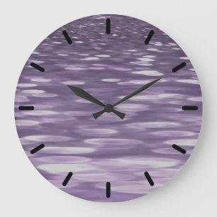 Grande Horloge Ronde Abstrait #1 : Ultra Violet Shimmer