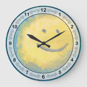 Grande Horloge Ronde Abstrait - Acrylique - Bonne abstraction