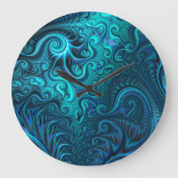 Abstrait bleu coloré et Motif spiral Turquoise