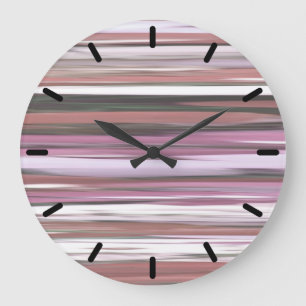 Grande Horloge Ronde Abstrait n° 2 : flou rose
