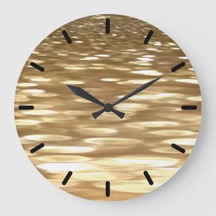 Grande Horloge Ronde Abstrait n° 3 : Mélangeur d'or