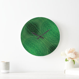 Grande Horloge Ronde Acceptation   Médaillons de méditation verte