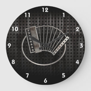 Grande Horloge Ronde Accordéon rocailleux