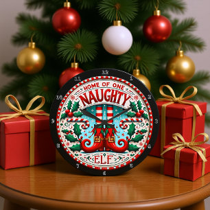 Grande Horloge Ronde Accueil de One Naughty Elf