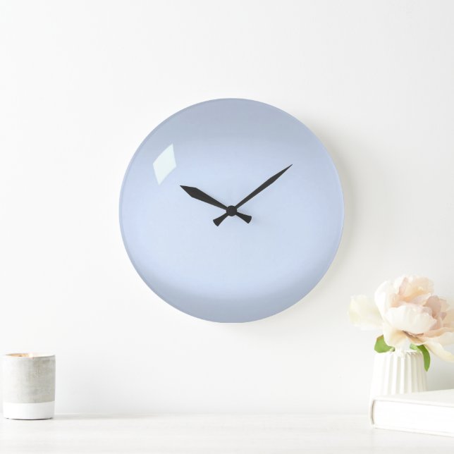 Grande Horloge Ronde Acrylique bleu pâle (Maison)