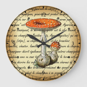 Grande Horloge Ronde Adolphe Millot ~ Champignons-pour tous fixes ~