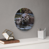 **"Adrift in Love : Mummy and Baby Otter"**