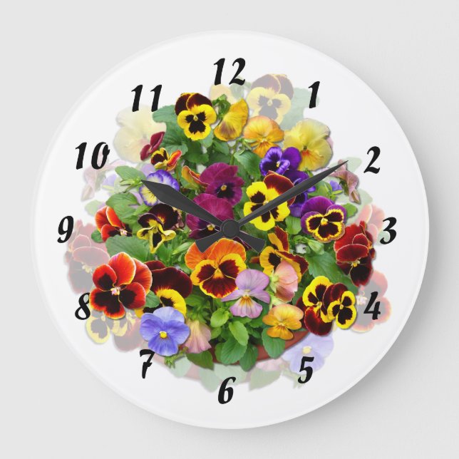 Grande Horloge Ronde Affichage pansy (Recto)