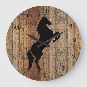 Grande Horloge Ronde Afficher l'horloge murale du cheval