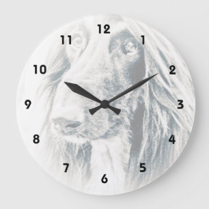 Grande Horloge Ronde Afghan Hound dog art