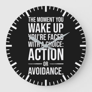 Grande Horloge Ronde Agir - Gymnase, Hustère, Motivation du succès
