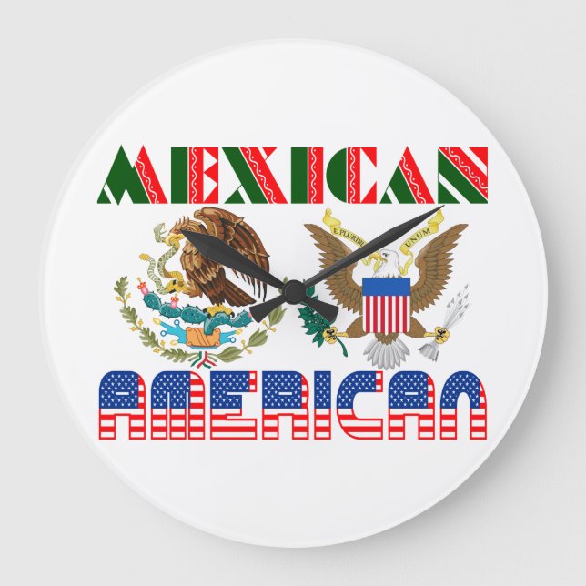Grande Horloge Ronde Aigle mexicain américain (Recto)