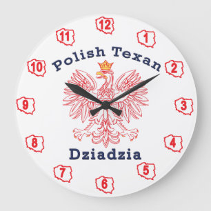 Grande Horloge Ronde Aigle texan polonais Dziadzia