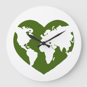 Grande Horloge Ronde Aimer la Terre