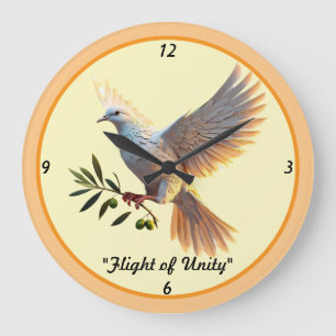 Grande Horloge Ronde "Aimez toujours l'harmonie de la paix"