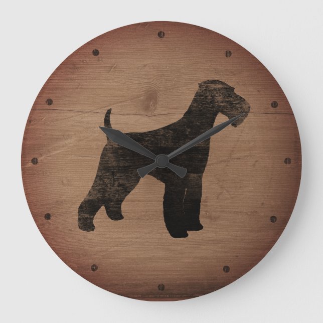 Grande Horloge Ronde Airedale Terrier (Recto)