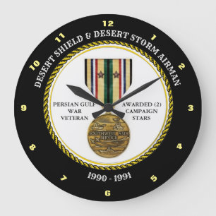 GRANDE HORLOGE RONDE AIRMAN 2 ÉTOILES / DESERT SHIELD & STORE