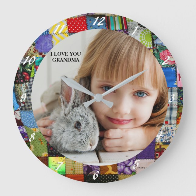 GRANDE HORLOGE RONDE AJOUTER VOTRE PHOTO (Recto)