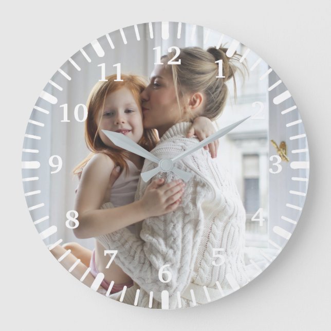 Grande Horloge Ronde Ajouter votre photo (Recto)