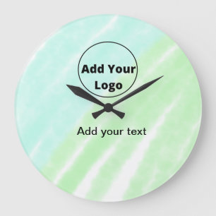 Grande Horloge Ronde ajoutez votre texte simple minimal personnalisé aj