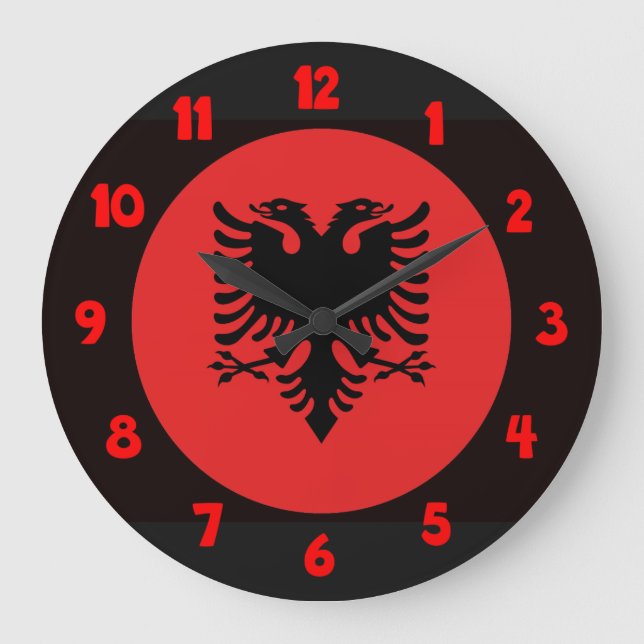 Grande Horloge Ronde Albanian flag clocks (Recto)