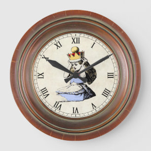 Grande Horloge Ronde Alice et la Couronne 1
