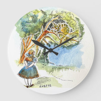 Grande Horloge Ronde Alice et l'horloge Cheshire