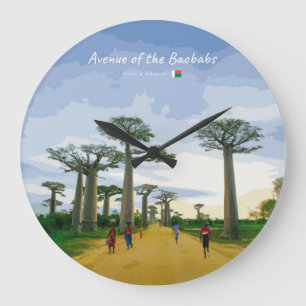 Grande Horloge Ronde Allée des Baobabs, Madagascar - Paysage