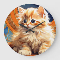 Alphonse Mucha Art Nouveau Chat orange