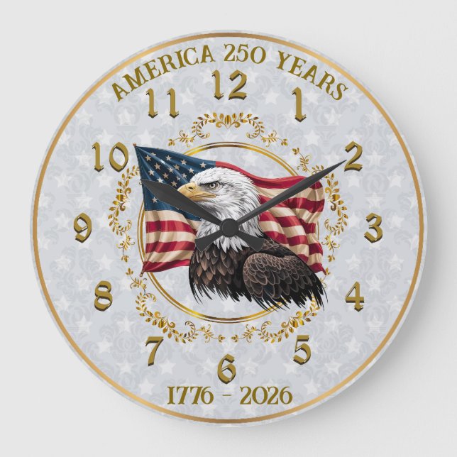 Grande Horloge Ronde America250 Anniversaire de l'horloge murale améric (Recto)