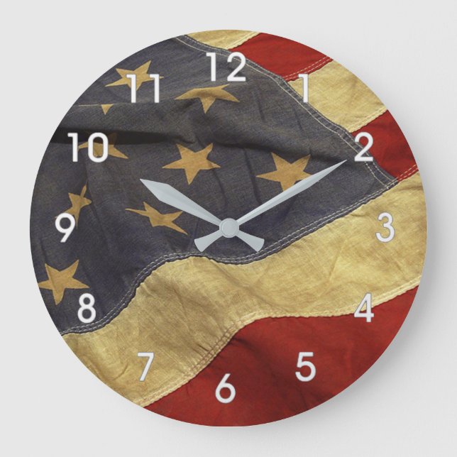GRANDE HORLOGE RONDE AMERICAN OLD FLAG (Recto)