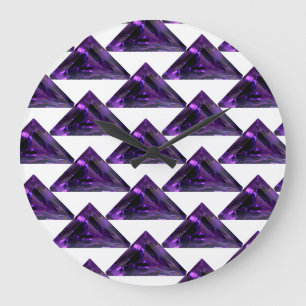 Grande Horloge Ronde Améthyste, février Pierre de naissance violet gran