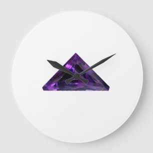 Grande Horloge Ronde Améthyste, février Pierre de naissance violet gran