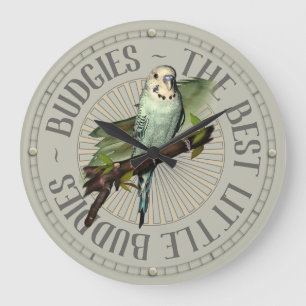 Grande Horloge Ronde Amour de perruche