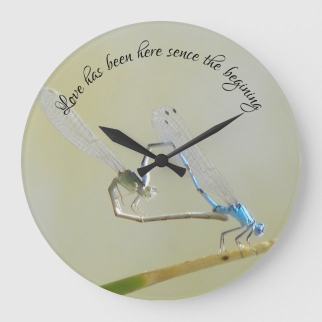 Grande Horloge Ronde Amour des libellules (Recto)