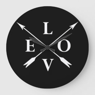 Grande Horloge Ronde amour monogrammé