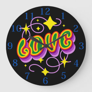 Grande Horloge Ronde AMOUR. Pride & Diversity Hippy, BoHo