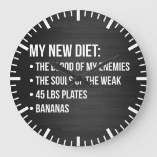 Grande Horloge Ronde Amusant Humour d'entraînement de nouveauté - Mon n