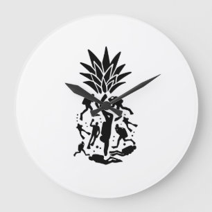 Grande Horloge Ronde Ananas des Plongeurs
