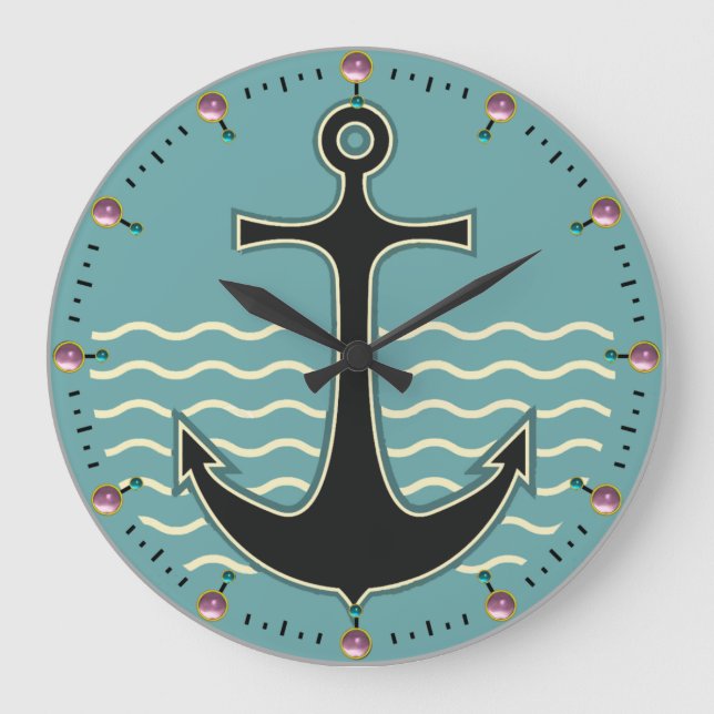 GRANDE HORLOGE RONDE ANCHOR SEA WAVES (Recto)