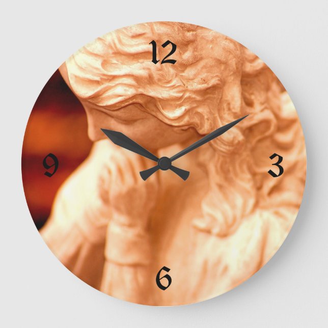 Grande Horloge Ronde Ange de prière (Recto)