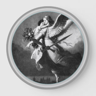 Grande Horloge Ronde Ange Gardien La Nuit