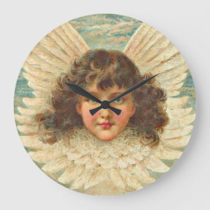 Grande Horloge Ronde ange victorien