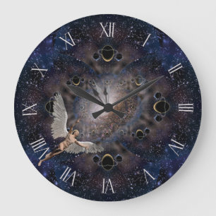 Grande Horloge Ronde Angel dans l'espace