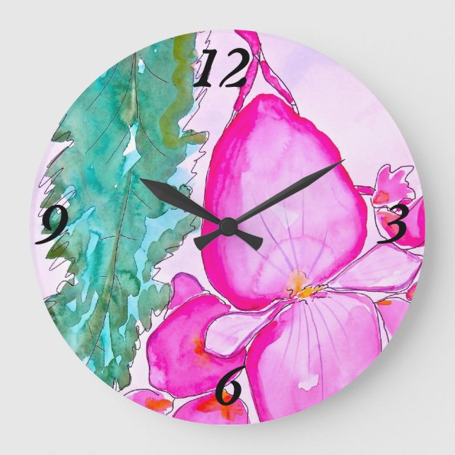 Grande Horloge Ronde Angel Wing Begonia (Recto)