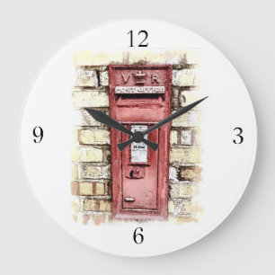 GRANDE HORLOGE RONDE ANGLETERRE VICTORIENNE