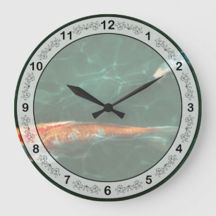 Grande Horloge Ronde Animal - Poisson - Carpe koï - Une autre histoire
