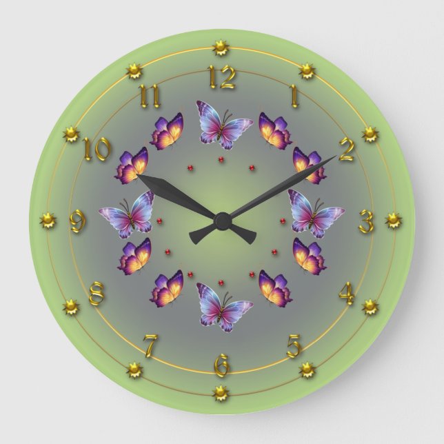 Grande Horloge Ronde Anneau de Spring Green (Recto)