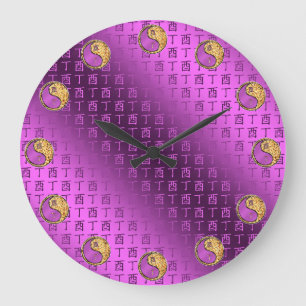 Grande Horloge Ronde Année du Coq de Feu