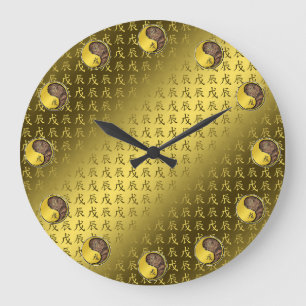 Grande Horloge Ronde Année du Dragon de Terre
